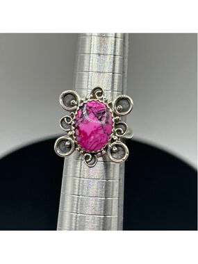 925 Sterling Silver Kingman Cherry Blossom Dahlia Ring